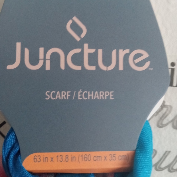 Juncture Blue and Pink Scarf - Picture 3 of 3